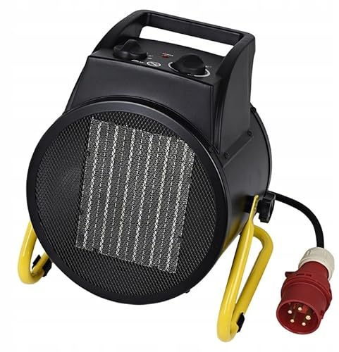 WARMTEC Chauffage Soufflant avec Thermostat 5000W - Chauffage Électrique pour d'atelier, Garage - 3 Modes, Boîtier Acier Robuste, Angle d'inclinaison réglable, protection contre la surchauffe