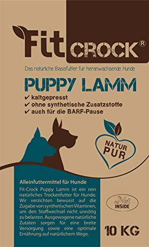 cdVet Fit-Crock Hundefutter trocken Puppy Lamm 10 kg, getreidefrei