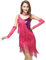Grouptap Frangia Latina Blu Nappa Paillettes Ballo Gonna Gonna Concorso di Usura per Le Donne Salsa Tango Samba cha cha Rumba (Rosa, EU 34-40 vestibilità Elastica)
