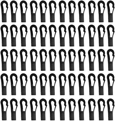 Inzopo - 60 ganci elastici in plastica per corde elastiche da 4 o 5 mm