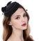 VASANA Faszinierende Stirnbänder für Damen und Mädchen mit Schleife Derby und Hochzeitshüte mit seitlichem Clip Pillendose Hut Schleier Haarband Partyhut Kopfbedeckung für Party