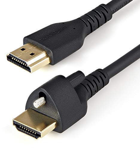 StarTech.com 2m High Speed HDMI Kabel - 4K 60Hz HDR - HDMI-2.0-Monitorkabel mit Verriegelungsschraube für sichere Verbindung - HDMI-Kabel mit Ethernet - St/St (HDMM2MLS)