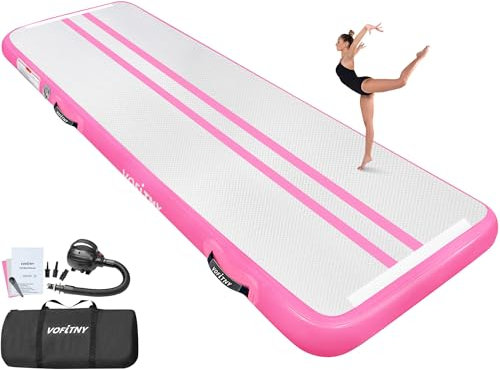 VOFiTNY Allzweck-Gymnastikmatte, robust, aufblasbar, für Zuhause/Fitnessstudio, Rosa, 3 x 8 x 10 cm