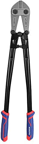 WORKPRO Coupe-boulons de 61 cm, lame en acier au chrome molybdène, coupe-boulons robuste avec poignée en caoutchouc souple, outil de coupe pour chaîne de coupe, fil, vis, rivet