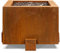 intergrill Gasfeuerstelle Fire Pit | 91 x 91 x 60,5 cm | Feuerschale Garten Terrasse Lavasteinen | Tisch Feuerschale | Mediterraner Look Cortenstahl