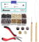 Cimeton 753Pcs Hair Extension Kit, Including Extension Pliers, Pulling Hook, Bead Device, Tool Kits and 750Pcs 5 Colors Silicone Lined Micro Rings for Professional Hair Styling Tools Accessory