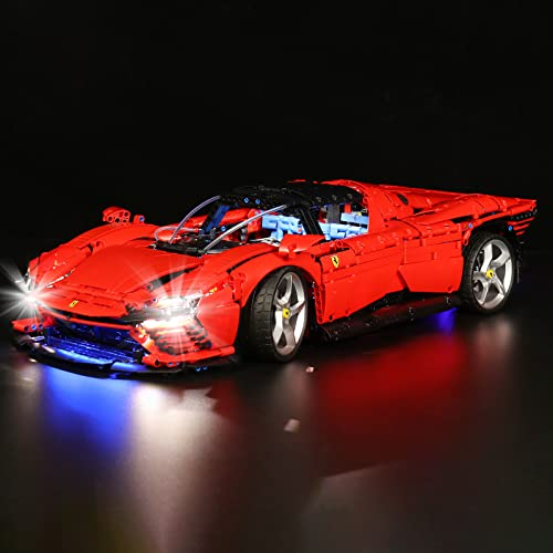 LocoLee Led Licht Set Kompatibel mit LEGO Ferrari Daytona SP3, Led Beleuchtungs Set Compatible with LEGO 42143 Technic Ferrari Daytona - Nur Lichter-Set, Kein Modell-Modell (Standard Version)