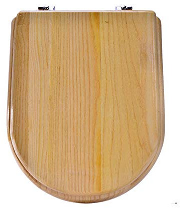 KANNORE Toilet seat, Wooden Toilet Seat, Slow Close, Anti Bacterial Toilet Lid, Easy to Mount, Stable Hinges, Bottom Fixing Fittings, for Family Bathroom-Big U