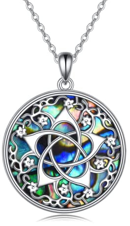 CUPENDA Pentagramm Halskette Sterling Silber Pentagramm Heidnischer Anhänger Wiccan Schmuck Geschenke für Frauen
