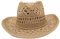 EOZY Men & Women's Summer Cowboy Cowgirl Straw Hat Hollow Out Style Roll Up Brim Beach Sun Hat for Ladies Coffee