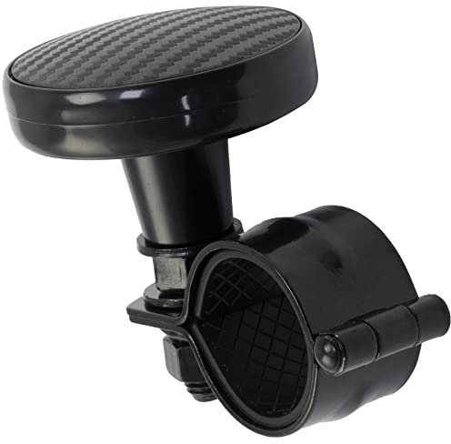 AERZETIX - C64609 - Boule de Volant Universelle Ø60 mm - pommeau/poignée de Conduite auxiliaire - Couleur Noir - pour Voiture Tracteur Tondeuse Bateau Camion véhicule Autobus