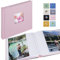 Klein Mini Fotoalbum Einsteckalbum 13X18 Größe 50 Fotos, Die Memo-Einsteckalben Perfekt für Baby-, Hochzeits- & Familienfoto (13X18, Rosa)
