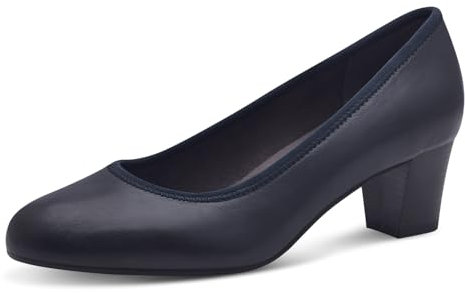 Jana Damen Pumps Kleiner Absatz Vegan, Blau (Navy), 41 EU