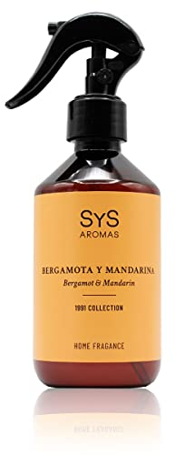 SYS Aromas Ambientador Pulverizador Bergamota y Mandarina 1991 - Spray Concentrado - Fragancia Duradera, Elimina Olores, Ideal para Hogar, Oficina, Baño - 300 ml