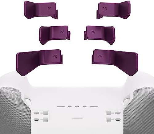 eXtremeRate 6pcs Swift Paddles für Xbox Elite V1/V2/V3 Controller, Austauschbare Ersatz Metall Back Paddles Trigger Tasten Zubehör für Xbox One Elite & Elite Series 2/Series 2-Core Controller-Lila