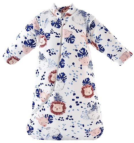 Chilsuessy Baby Schlafsack Winter 3.5 Tog Kinder Schlafsack Warm für Jungen & Mädchen, Neugeborene - Dschungel Löwe/3.5 Tog, M (75-90 cm)