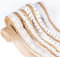 Adorfine Juteband mit Spitze, 5x2M Vintage Juteband Natur Stoffband Jute Rolle Spitzenband für Weihnachten Hochzeitsdeko Tischdeko Glasflasche DIY Handwerk Basteln Party