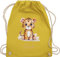 Turnbeutel Rucksack - Zootiere - Tiger - Unisize - Gelb - name tiger, personalisierte tiermotiv tigermotiv personalisieren motiv geschenke