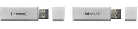 Intenso Ultra Line, 64GB Speicherstick, USB 3.2 Gen 1x1, Silber (Packung mit 2)