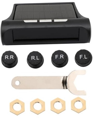 BUGUUYO Wireless Tire Pressure Sensor Pressure Monitor with Solar Data Monitoring Random Style