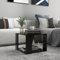 Tino Tech Couchtisch aus Holzwerkstoff 40x40 cm Schwarz Cauchsofa Tisch Stubentisch Wohzimmer Couchtisch Coffe Table Center Table Beistelltisch Wohnzimmertisch Elegantes Aussehen
