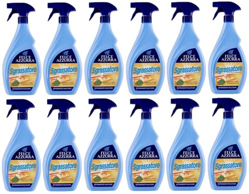12er-Pack FELCE AZZURRA Sgrassatore Multiuso,Reinigungs-Spray mit Fettlöser,750ml