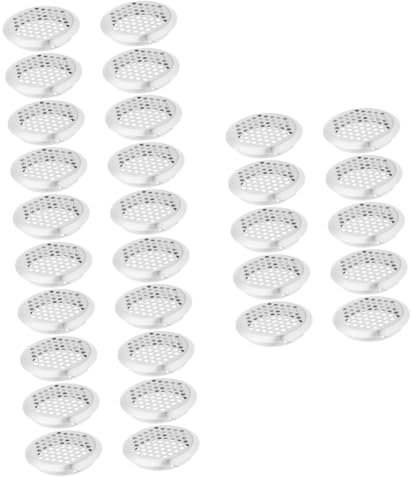 BESTonZON 30 Piezas Ventilación De Sofito Circular Ventilación De Aire Acondicionado Gabinete De Ropa Rejilla De Ventilación Salida De Aire Redonda Oficina Armario Caja De Zapatos