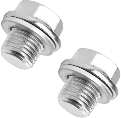 JNNJ 2 Stück ölablassschraube Mit Dichtring, Oelablassschraube Mit Unterlegscheibe Gewinde, ölwannenwanne Aus Rücklaufablassschraube Adapter Mit Dichtungen(M12)