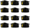 WHAMVOX 12Pezzi Cappelli di Laurea Carta Materiale Fai Da Te per Decorazioni di Festa e Gadget per Cerimonie di Laurea