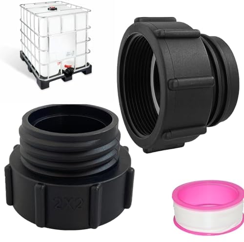 Sylbx Adaptateur IBC S60 x 6 (60 mm) - Connecteur Filetage Extérieur pour Réservoir d'Eau - Accessoire Cuve IBC