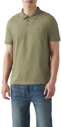 Levi's Housemark Polo - Camisa para Hombre, Líquen Verde Profundo, S