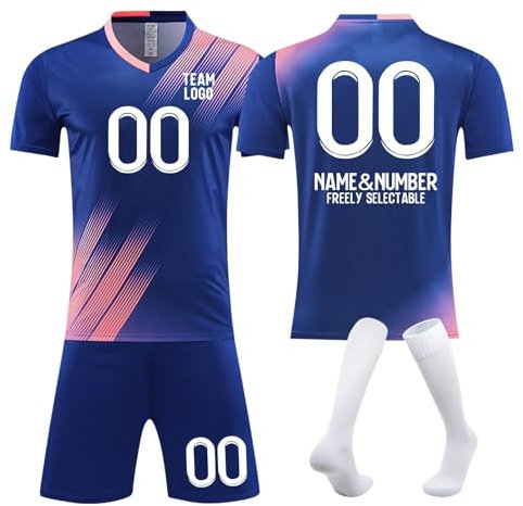 Generic Angebote des Tages Heute Oberteil Damen 2-Teiliges Leichte Kinder Fussball Trikot Fussball Fussballtrikot Jungs Dart Trikot Für Herren Em Trikot 2024 Kinder(13-Dark Blue,8 Jahre)