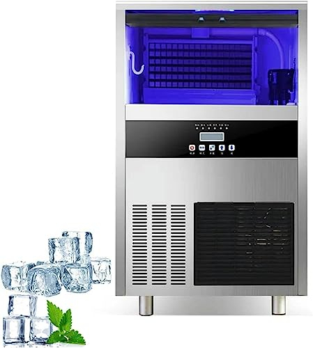 Ice Cube Makers, Commercial Ice Maker, under Counter Ice Maker Machine W/44 Lbs Large Ice Bin, Self Clean, 24H Timer, Freestanding Ice Machine for Bar, Restaurant, Home And Offices,150 lbs/24hr/40 ice