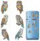 DIY Diamond Art Painting Refrigerator Magnets Kits for Fridge Stickers Special Shape High Heel Fridge Magnets for Adults-#07-6PC Owl