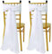 TYSM-CC 2 Stück Hochzeit Stuhlschleifen Organza Stuhl Band,Tüll Stuhlbezug Weiß Stuhl Schärpe Hochzeit Gangstuhl Deko Jahrestag Deko 100cm x 150cm