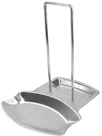 SHOWERORO Edelstahl Topfdeckelhalter Und Kochlöffelablage Multifunktionaler Herd Organizer Mit Stabilem Gestell Platzsparend Für Pfannen Deckelaufbewahrung in Küche Und Bar Einfache Montage