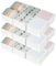 DIMJ 12-Pack Foldable Fabric Drawer Organisers - Multi-Size Storage Boxes for Clothes, Underwear, Socks - White Wardrobe Organiser Set for Bedroom, Closet, Nursery