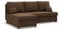 Mebligo Kemi - Ecksofa mit Schlaffunktion, Bettkastem, Komfort und Still, Schaum, braun (Mikrofaza 20)