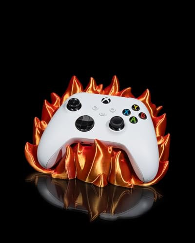 Flame Design Gaming Controller Stand, Compatible with Xbox Series X/S and Xbox One, Orange Fire Display Holder
