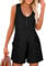 Sukiglam Salopette Donna Estiva Tuta Corta Senza Manica Scollo a V Casual Allentata Jumpsuit con Tasche Pezzo Unico Gamba Larga Tute Elegante Pagliaccetto Spiaggia Vacanza Outfit