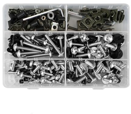 Screws Set Compatible With Suzuki M5 M6 General Parts Motorbike Battery Terminal Bolts 253pcs Motorcycle Fairing Bolts Kit