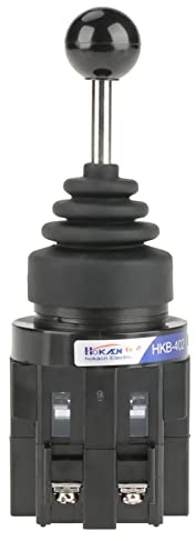 Klanata CS402 Interruptor de Joystick - 4 Posiciones, Monopalanca de 30mm, 4NO, Ángulo ±30° - Retorno Momentáneo - Control Industrial para Circuitos AC 50Hz y DC