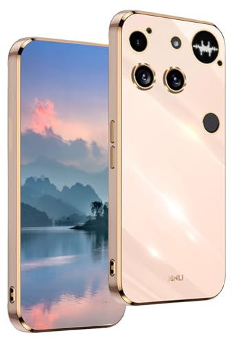 UPLAI Hülle für Nothing Phone (3) 5G, Ultra Dünn Stoßfest Handyhülle mit Mode-Galvanik-Design, Prämie TPU und Sanft Silikon Schutzhülle.(Rosa)