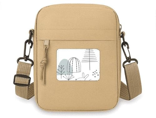 Mini borsa a tracolla per telefono cellulare con disegno di cucciolo di cane in stile cartone animato