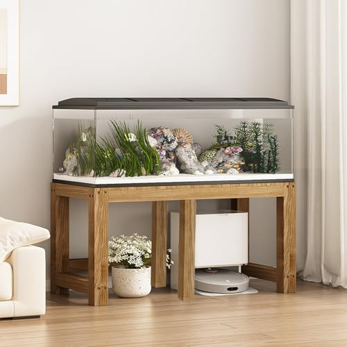 QUEMZAR Aquariumständer, Aquarium Unterschrank 120x50, Starke Tragfähigkeit, Aquarium-Ständer für Schildkrötenbecken, Reptilien-terrarium für Zuhause Büro Anthrazitfarbe 150*50*50cm