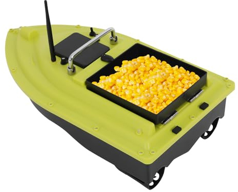 Ferngesteuertes Köderboot mit GPS Echolot, Ferngesteuertes Boot 500m Reichweite, 5200mAh Akku, 2kg Köderkapazität, Automatische Rückkehr, Doppelmotoren, 2.4GHz Fernbedienung IP67, Angelboot für Angeln