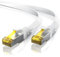 Primewire - 1m - Cable de Red plano Cat.7 - Cable Gigabit Ethernet - LAN 10 Gbps -Revestido de PVC - Apantallamiento U FTP PiMF con Conector RJ45 - Compatible Switch Rúter Modem PC portátil Smart-TV