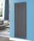 NRG Vertical 1800x590 Oval Column Designer Radiator Central Heating Double Panel Anthracite