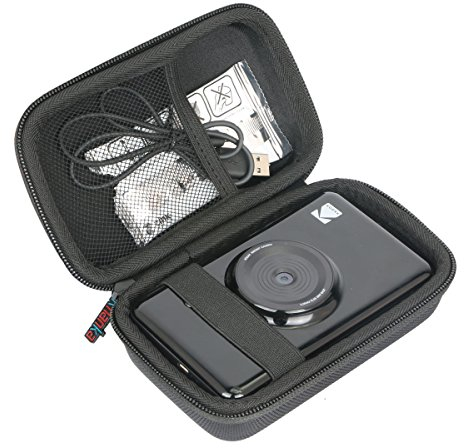 Khanka Tasche für Kodak Mini Shot/Shot 2 Retro C210R/2 Retro P210R/2 HD Wireless Sofortbild Digitalkamera Fotodrucker (Nur Case, Schwarz)