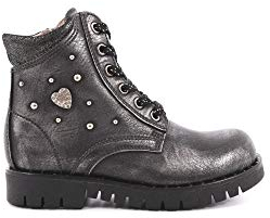 Nero Giardini Tronchetto Allacciato Ragazza A830760F Grigio Scarpe in Pelle Autunno Inverno 2019